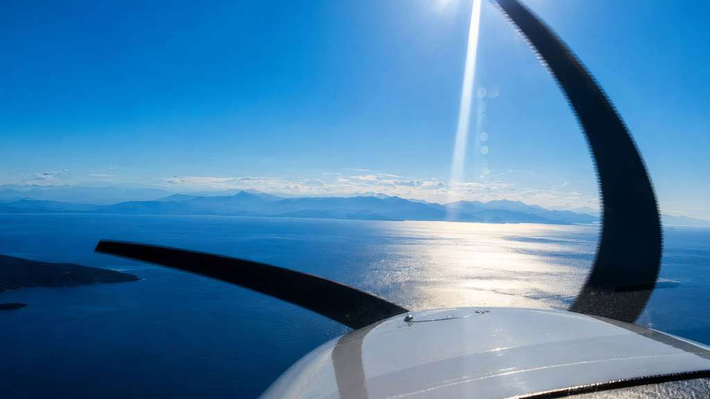 Private aircraft preparing for a bespoke luxury journey across Greece